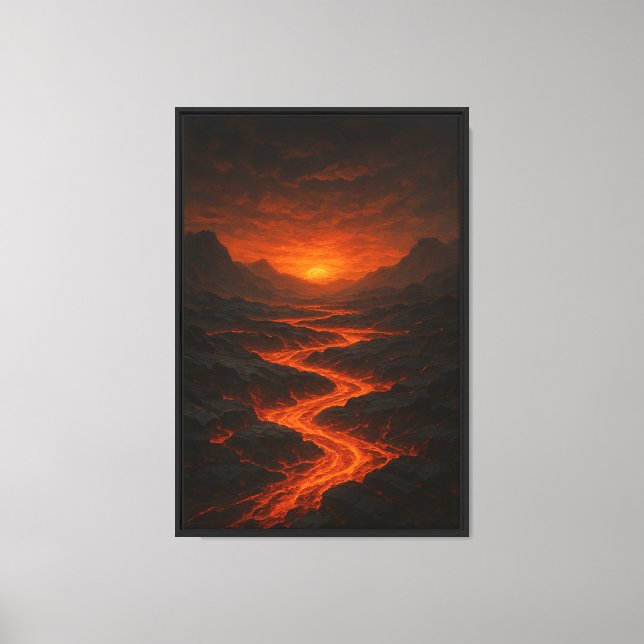 Volcanic Twilight Canvas Print (Front)