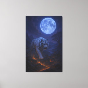 Volcanic White Tiger Premium Wall Art – Fine Art