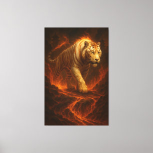 Volcanic White Tiger Premium Wall Art – Fine Art C