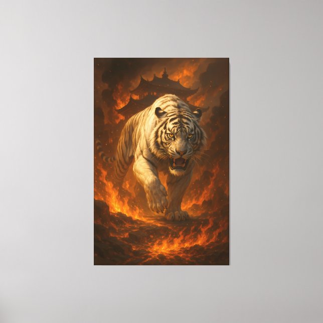 Volcanic White Tiger Premium Wall Art – Fine Art C (Front)