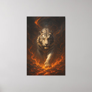 Volcanic White Tiger Premium Wall Art – Fine Art C