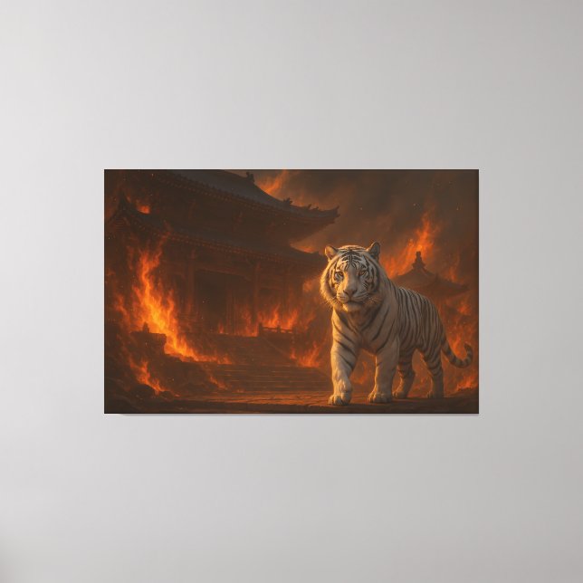 Volcanic White Tiger Premium Wall Art – Fine Art C (Front)