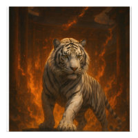 Volcanic White Tiger Premium Wall Art – Fine Art C