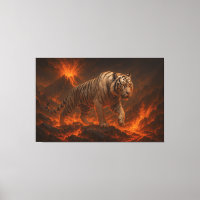 Volcanic White Tiger Premium Wall Art – Fine Art C