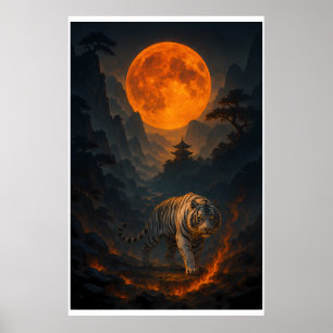 Volcanic White Tiger Premium Wall Art – Fine Art C