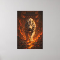Volcanic White Tiger Premium Wall Art – Fine Art C