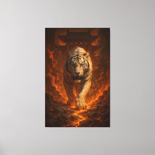 Volcanic White Tiger Premium Wall Art – Fine Art C
