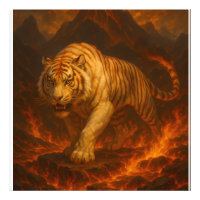Volcanic White Tiger Premium Wall Art – Fine Art C