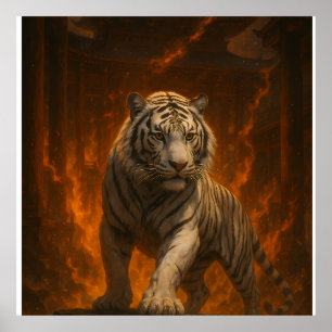 Volcanic White Tiger Premium Wall Art – Fine Art C
