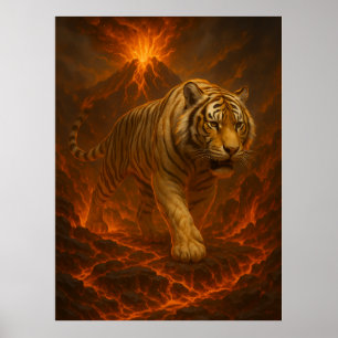 Volcanic White Tiger Premium Wall Art – Fine Art C