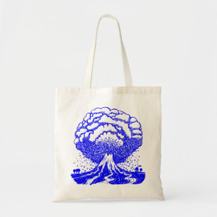 Volcano - Blue Tote Bag