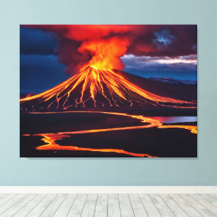 volcano canvas print