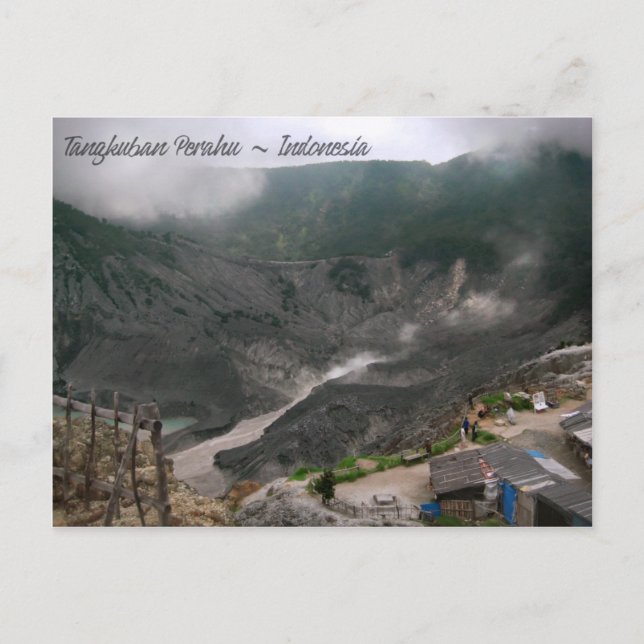 Volcano Crater Indonesia Postcard (Front)