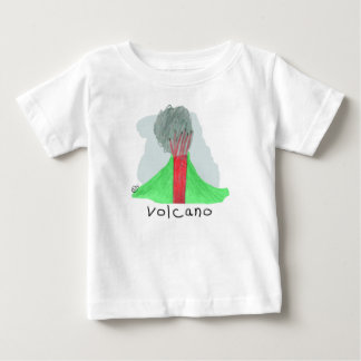 Volcano Drawing by Michael Baby T-Shirt