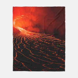 volcano eruption fleece blanket