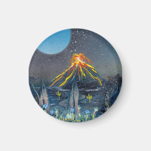 Volcano Eruption Magnet