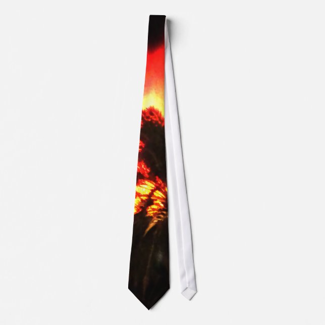 Volcano Eruption Watercolor Tie (Front)