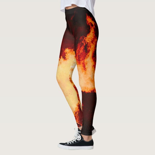 Volcano Fire Leggins Hot! Leggings (Left)