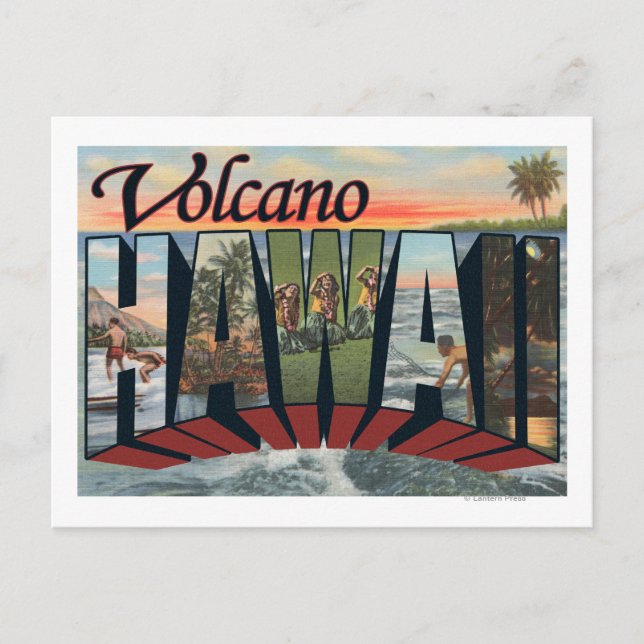 Volcano, Hawaii - Large Letter Scenes Postcard (Front)