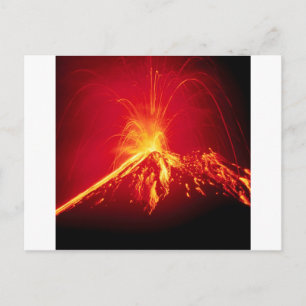 Volcano Hot Lava 1991 Costa Rica Postcard
