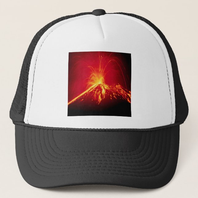 Volcano Hot Lava 1991 Costa Rica Trucker Hat (Front)