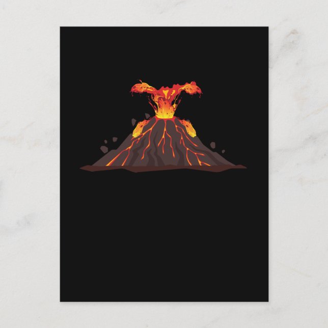 Volcano Lava Girls Boys Volcano Postcard (Front)