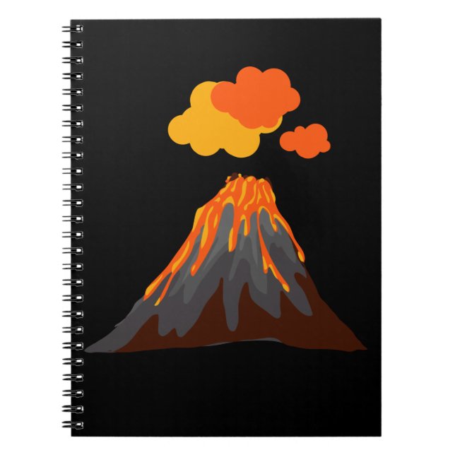 Volcano Lava Lover Notebook (Front)