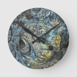 Volcano Lava Rock Round Clock