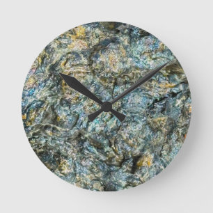 Volcano Lava Rock Round Clock