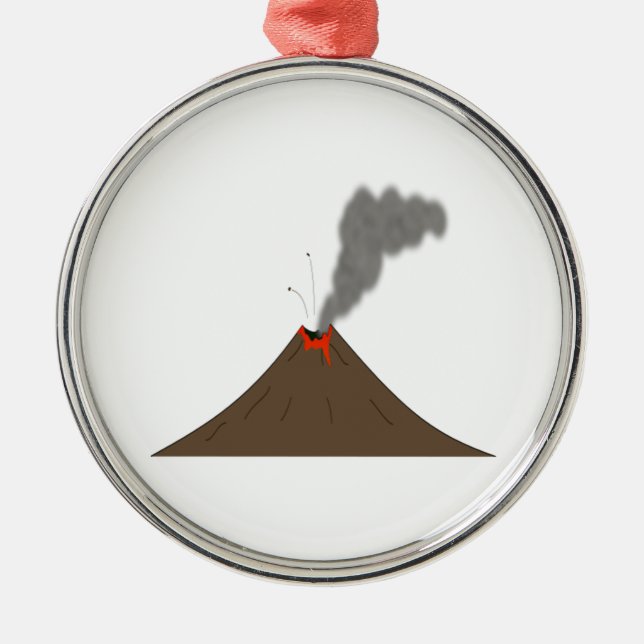 Volcano Mountain Metal Tree Decoration (Front)