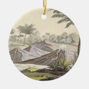 Volcano of Ario di Turbaco near Cartagena, Colombi Ceramic Tree Decoration