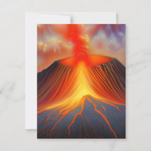 Volcanoes are Geological Features that Form When M Holiday Card