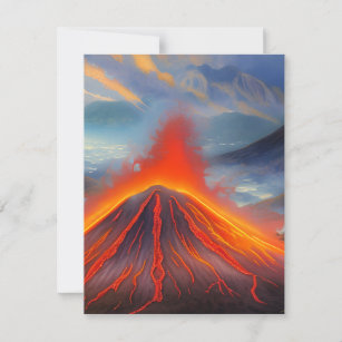 Volcanoes are Geological Features that Form When M Holiday Card