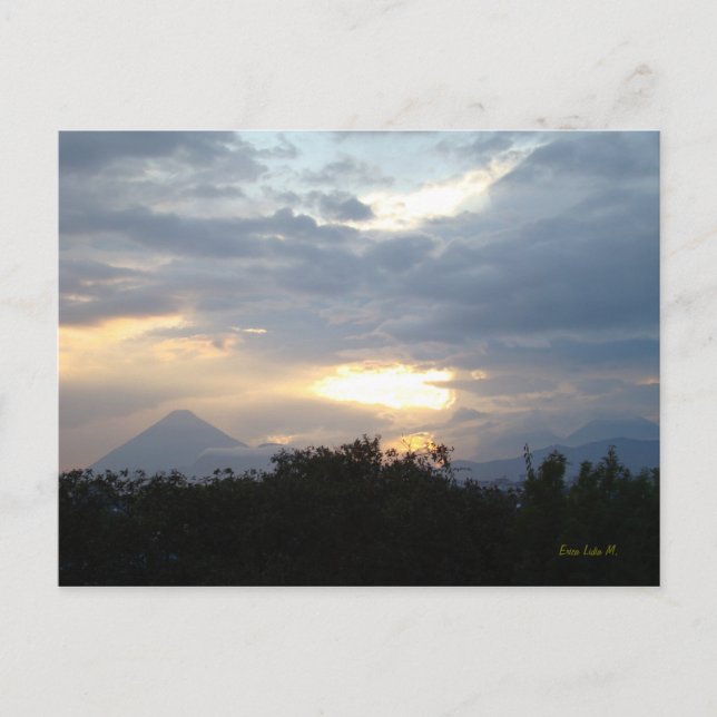 Volcanos at Sunset Postcard (Front)