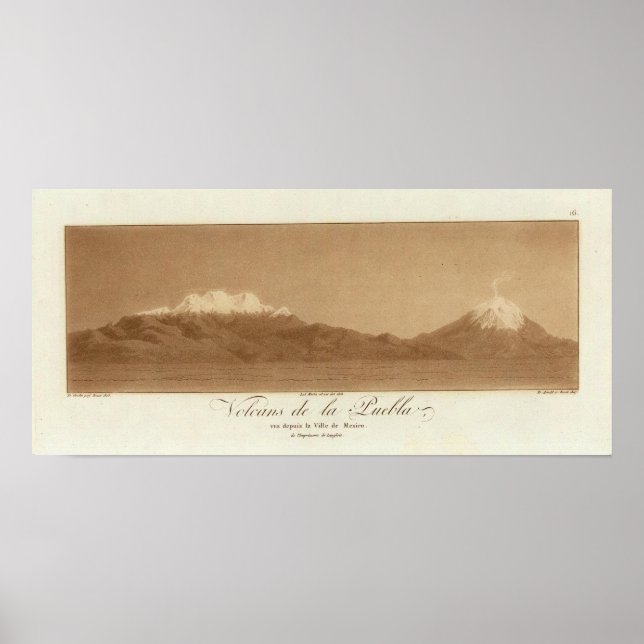 Volcanos from Mexico City Poster (Front)
