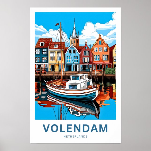 Volendam Netherlands Travel Print (Front)