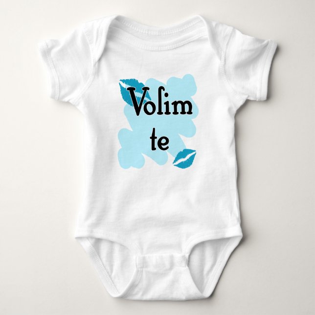 Volim te - Serbian - I Love You Baby Bodysuit (Front)