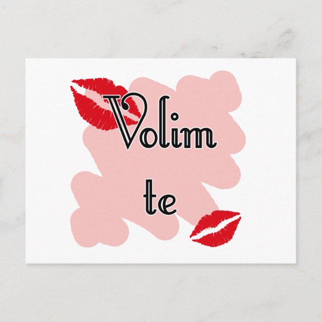 Volim te - Serbian - I Love You Postcard (Front)