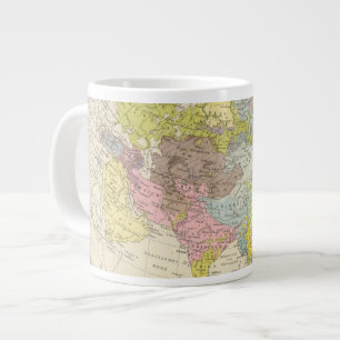 Volkerkarte von Asien - Map of Asia Large Coffee Mug