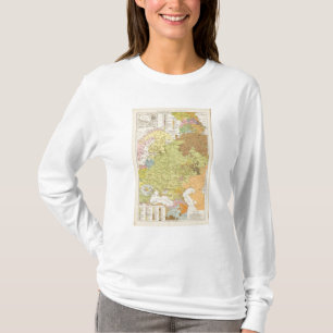 Volkerkarte von Russland - Map of Russia T-Shirt