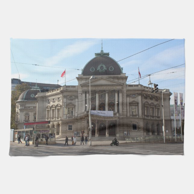 Volkstheater Vienna Austria Tea Towel (Horizontal)