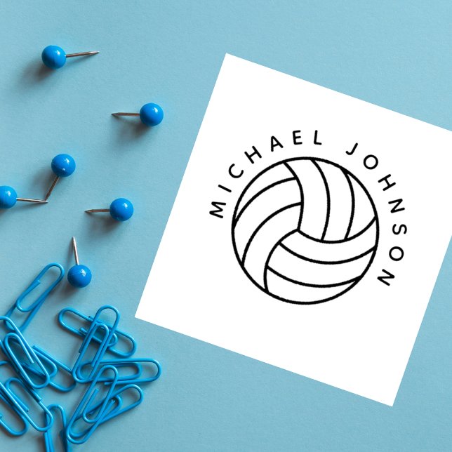 Vollayball Custom Name Sport Rubber Stamp (Creator Uploaded)