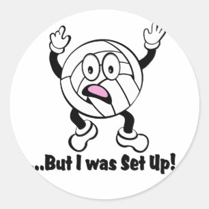 Volley Dude Classic Round Sticker