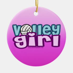 Volley Girl Ceramic Tree Decoration
