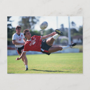 Volley kick postcard