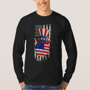Volleyball 4th Of July Usa Men Women American Flag T-Shirt