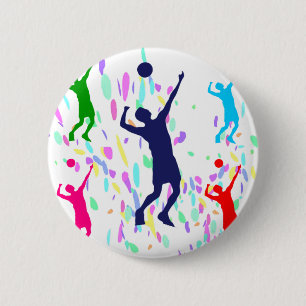 VOLLEYBALL 6 CM ROUND BADGE