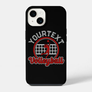  Volleyball ADD NAME Spike Ball Attack Team Player iPhone 14 Case
