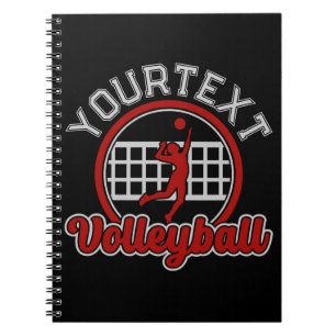 Volleyball ADD NAME Spike Ball Attack Team Sports Notebook