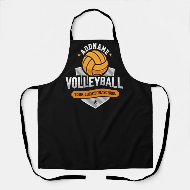 Volleyball ADD TEXT School Varsity Team Player Apron (Front)